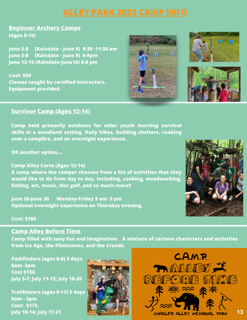 Alley Park Camps & Programs – Lancaster Parks & Recreation